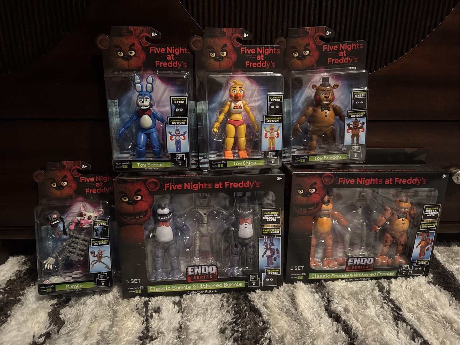 jazwear five nights at freddy’s ending series and jump scare action figure lot