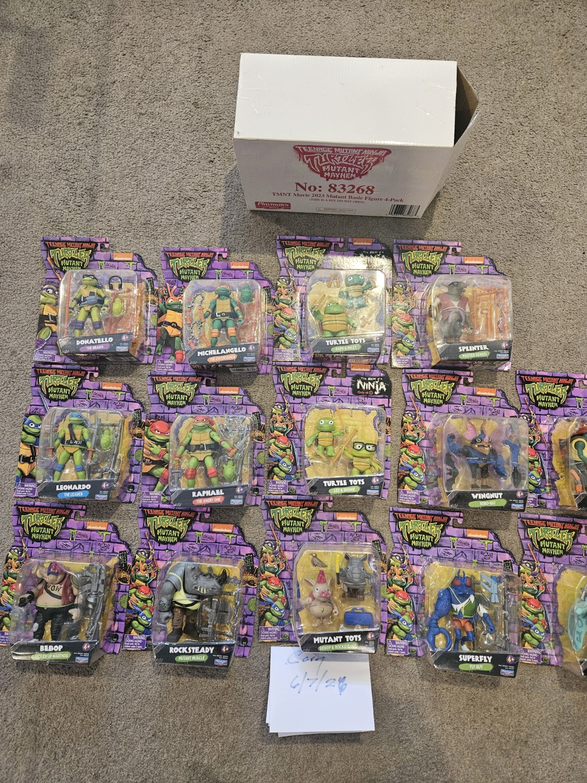 Teenage Mutant Ninja Turtles Mutant Mayhem Lot Of 14, Tots, Splinter, Ray Fillet