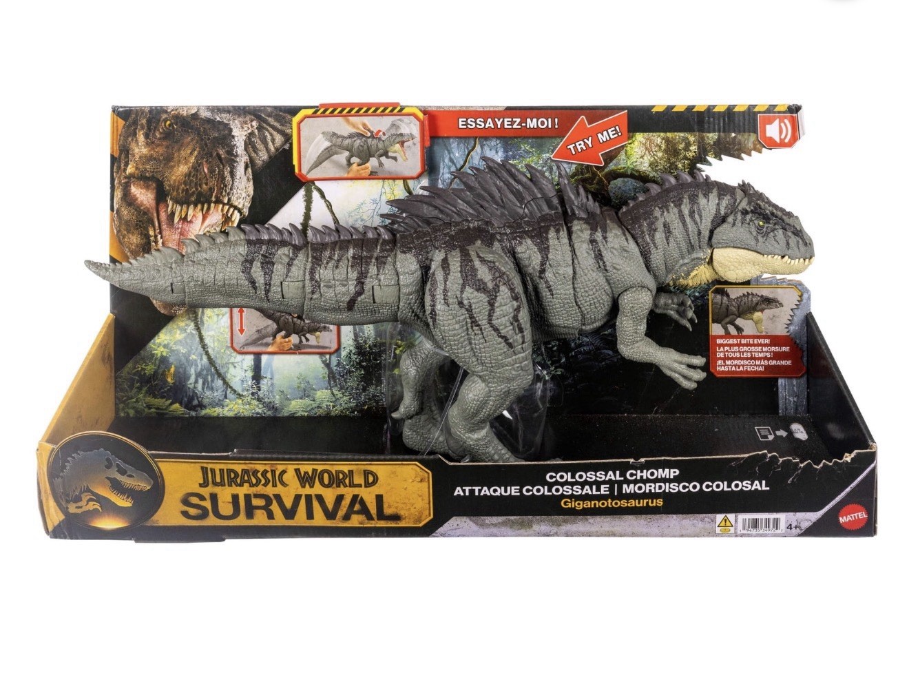 Jurassic World Colossal Chomp Giganotosaurus Figure NEW IN HAND