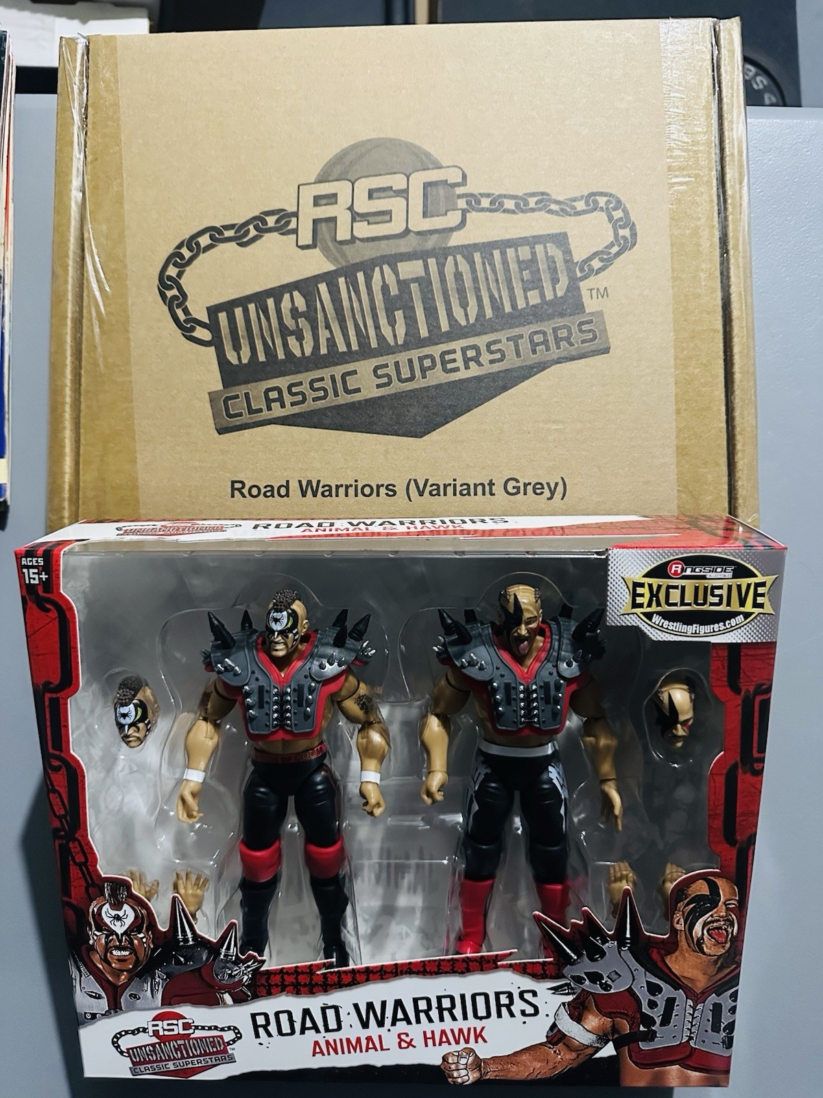 Ringside Collectibles Road Warriors Legion Of Doom Classic Superstars Grey