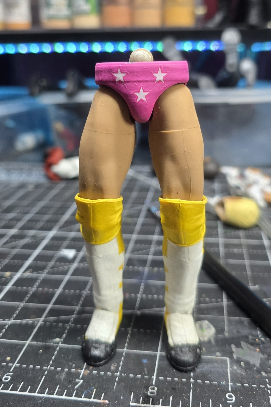 Custom Cm Punk Macho Man Legs Hand Painted Aew Supreme