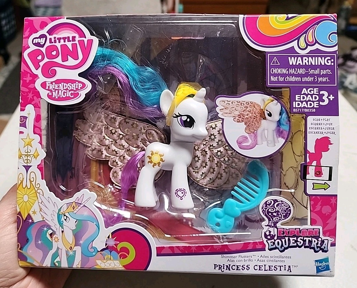 My Little Pony Princess Celestia Shimmer Flutters Wings 2015 Rare!