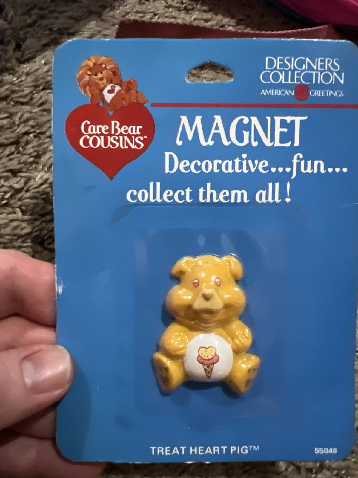 Treat Heart Pig Care Bear Cousins Fridge Magnet #55046 American Greetings 1985
