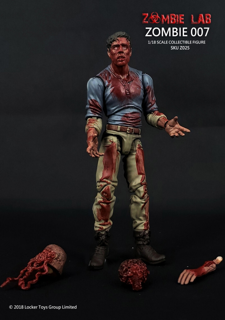 Zombie Lab 1/18 scale (4″) action figure Zombie 7