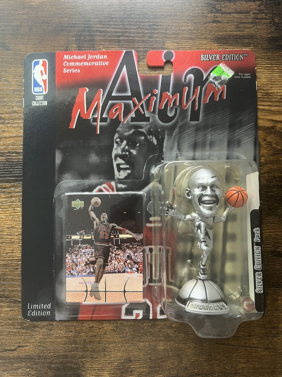 Michael Jordan 1999 Mattel Maximum Air Silver Edition NBA Action Figure Card NEW