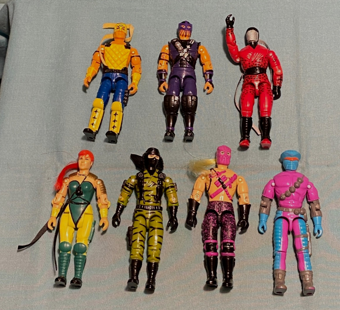 GI G.I. Joe figure lot #661 Ninja Force Scarlett Banzai T’Jbang Nunchuk FREESHIP
