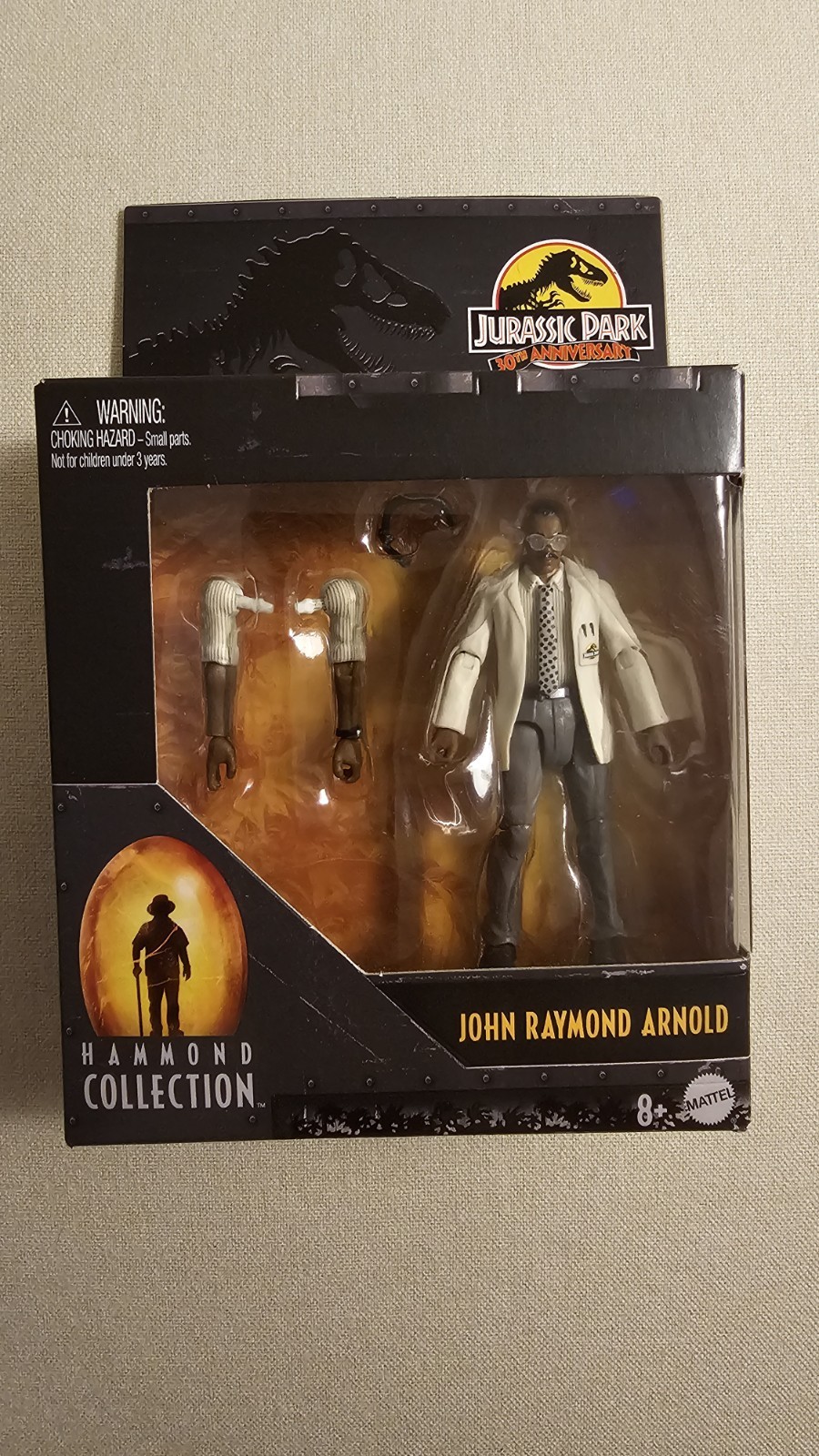 Mattel Jurassic Park Hammond Collection John Raymond Arnold Action Figure Boxed