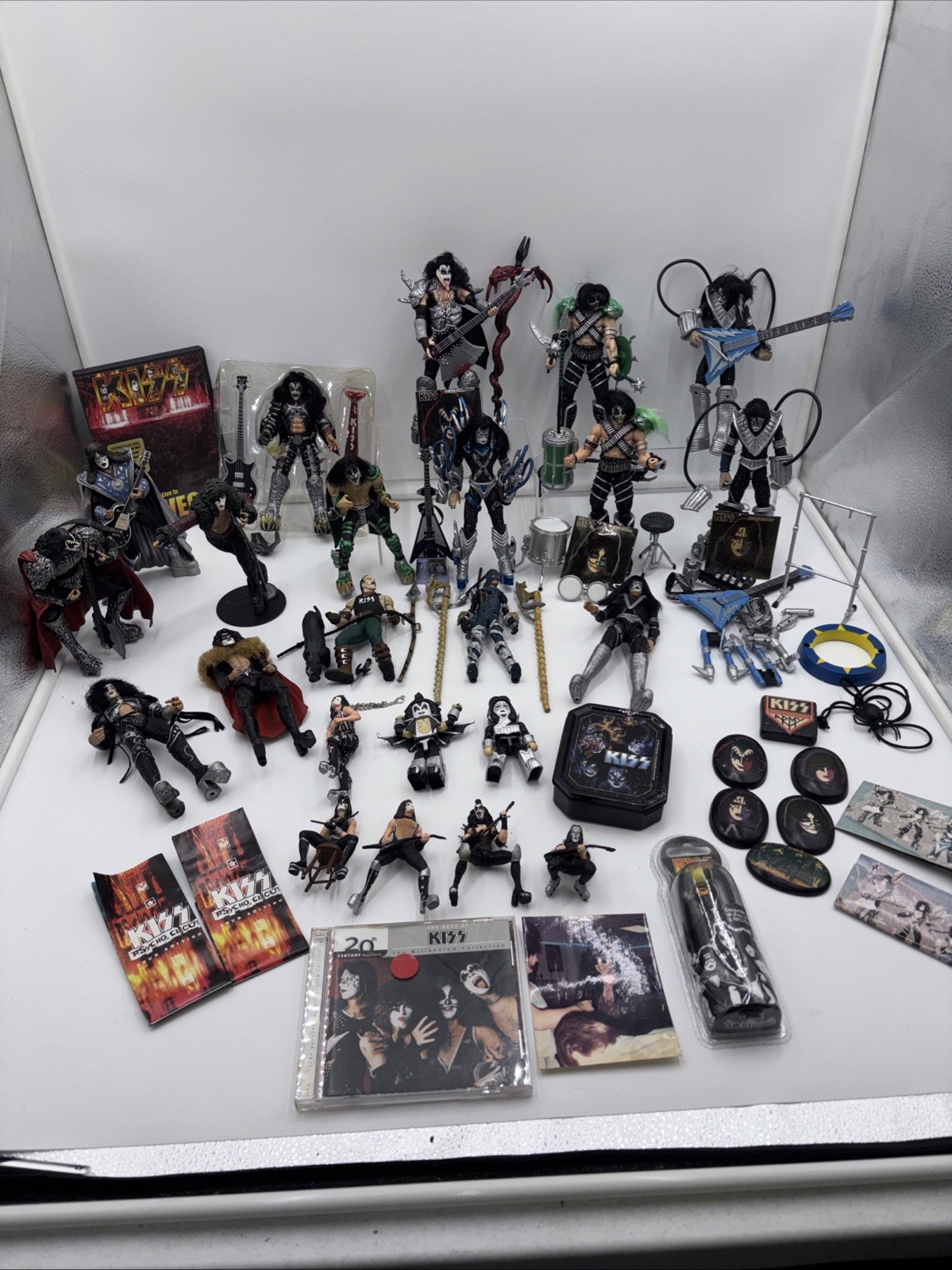 Huge Lot Vintage McFarlane KISS Rock Band Music Action Figure Toy Collection Lot