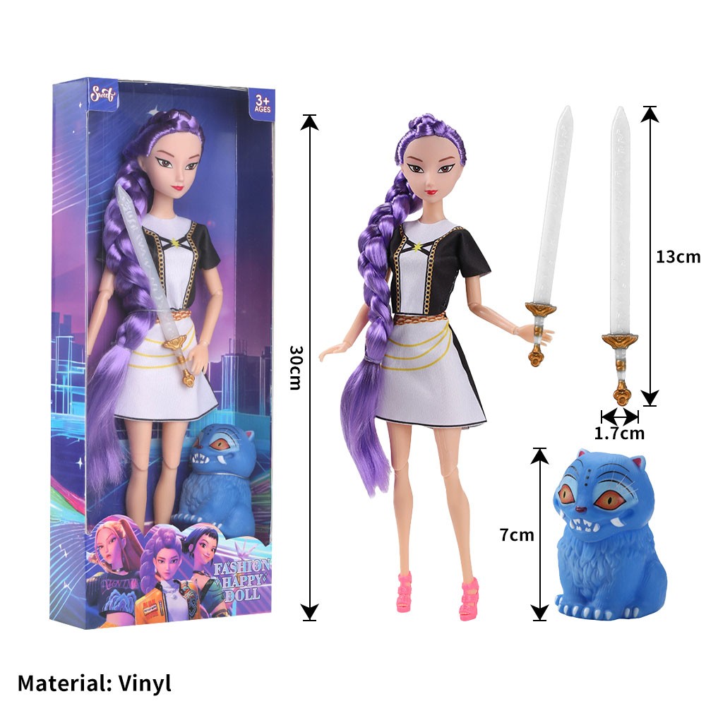 Cosplay K-Pop Devil Demon Hunters Singing Dolls Music & Light Collectible Figure