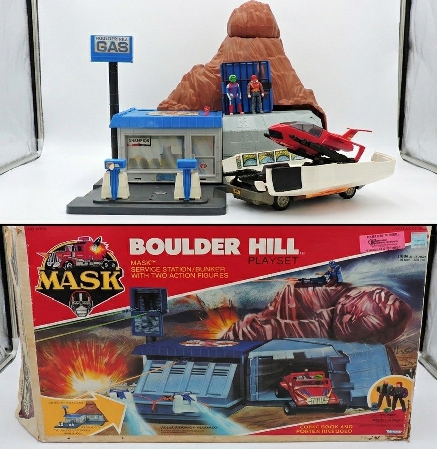 MASK Boulder Hill playset 1985 Kenner with Box and Slingshot vintage M.A.S.K.