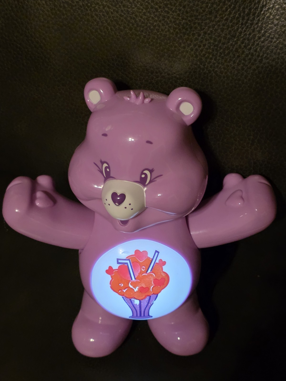 Care Bears Light-Up Belly: (2023) SHARE BEAR 8″ Figure! Arms Move Up & Down!