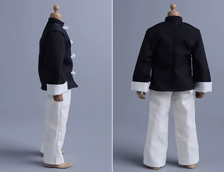 1/12 Scale Chinese Tunic Suit Tang Suit Kung Fu Suit Clothes Suits F 6″ Doll