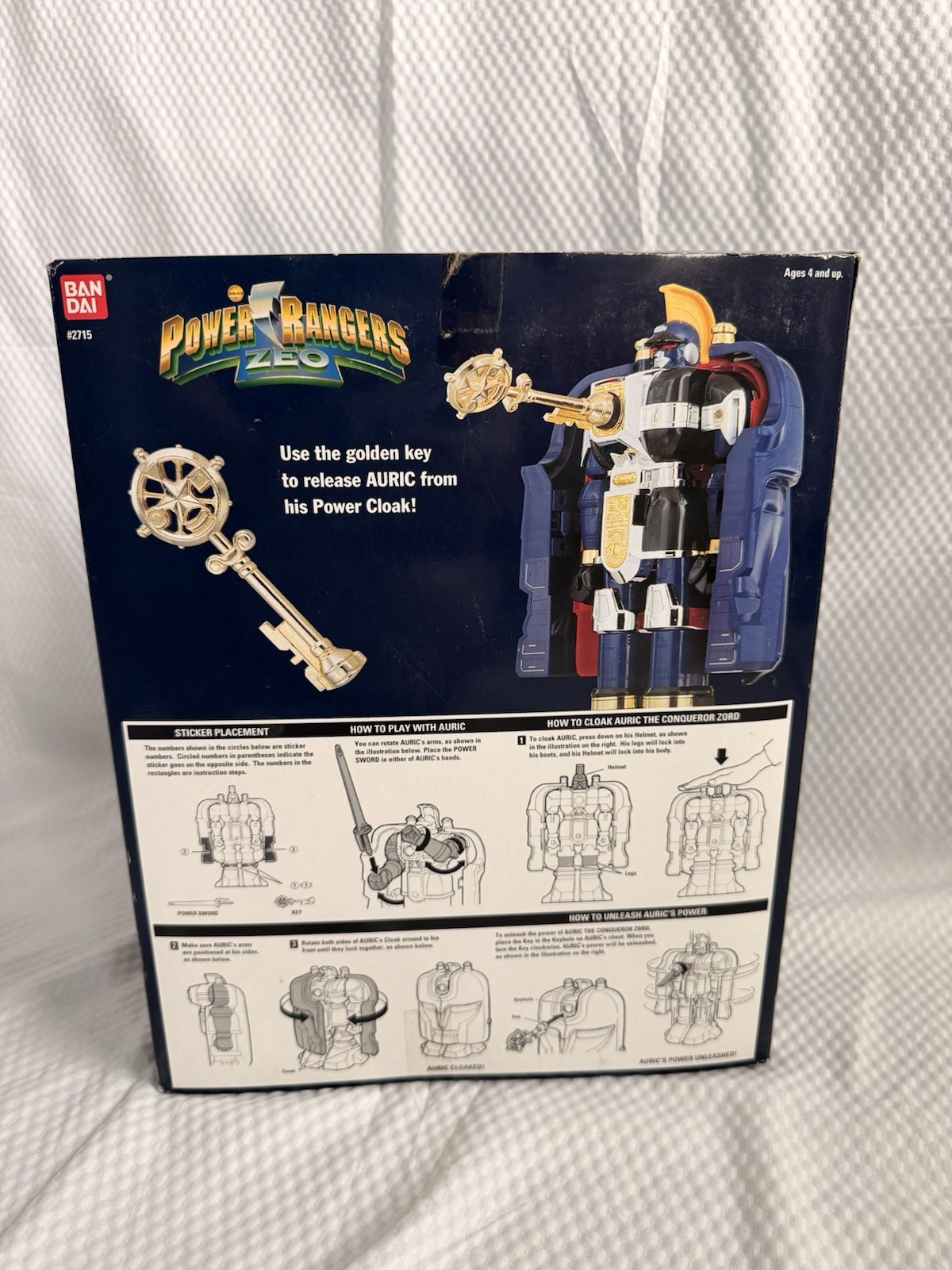 Ban Dai Power Rangers Zeo Auric The Conqueror Zord Complete İn Box 1996 Vintage
