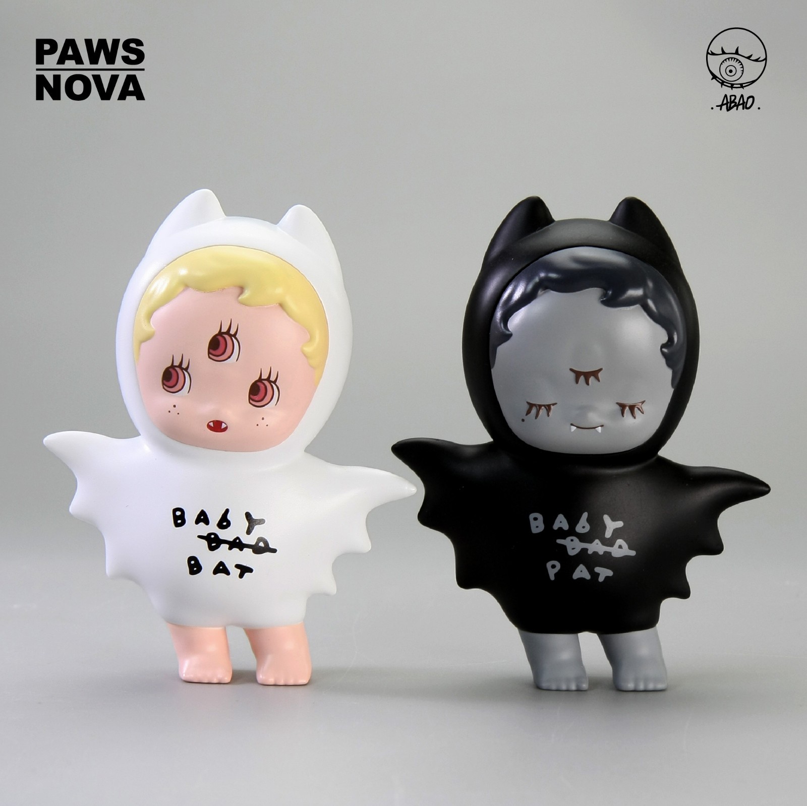 PAWS NOVA Baby Bat&Bat Pat By Abao Patrick Soft Vinyl Figure Model Set(2 pcs)