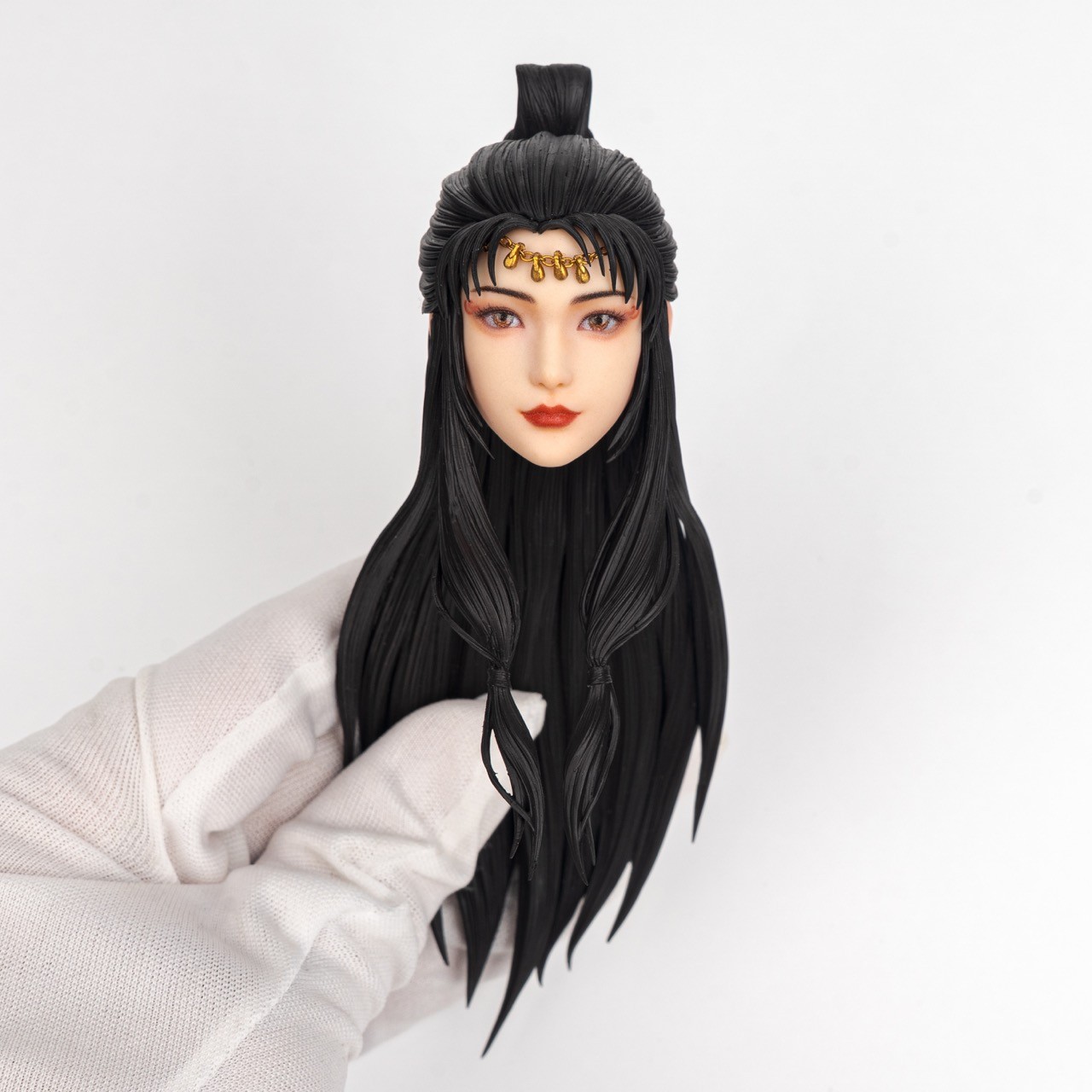 Head Sculpt (Movable Eyes) for HWTOYS Chinese Female Hero 1/6 Scale 12” Figure