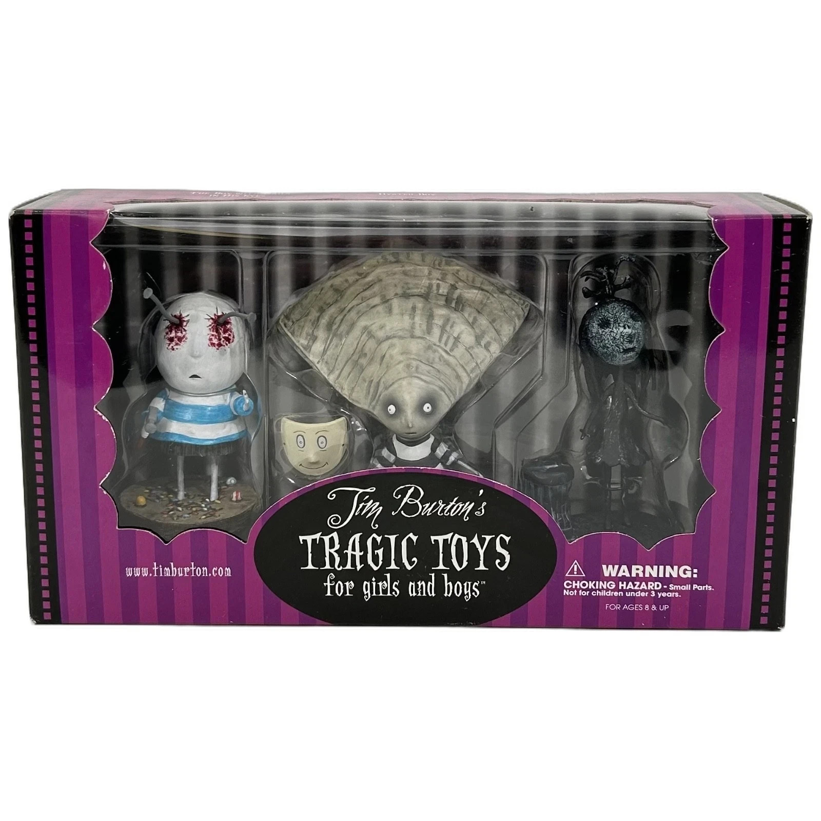 Tim Burton’s Tragic Toys Boy Nails Eyes Oyster Boy Junk Girl Deluxe Set Dmg Pkg