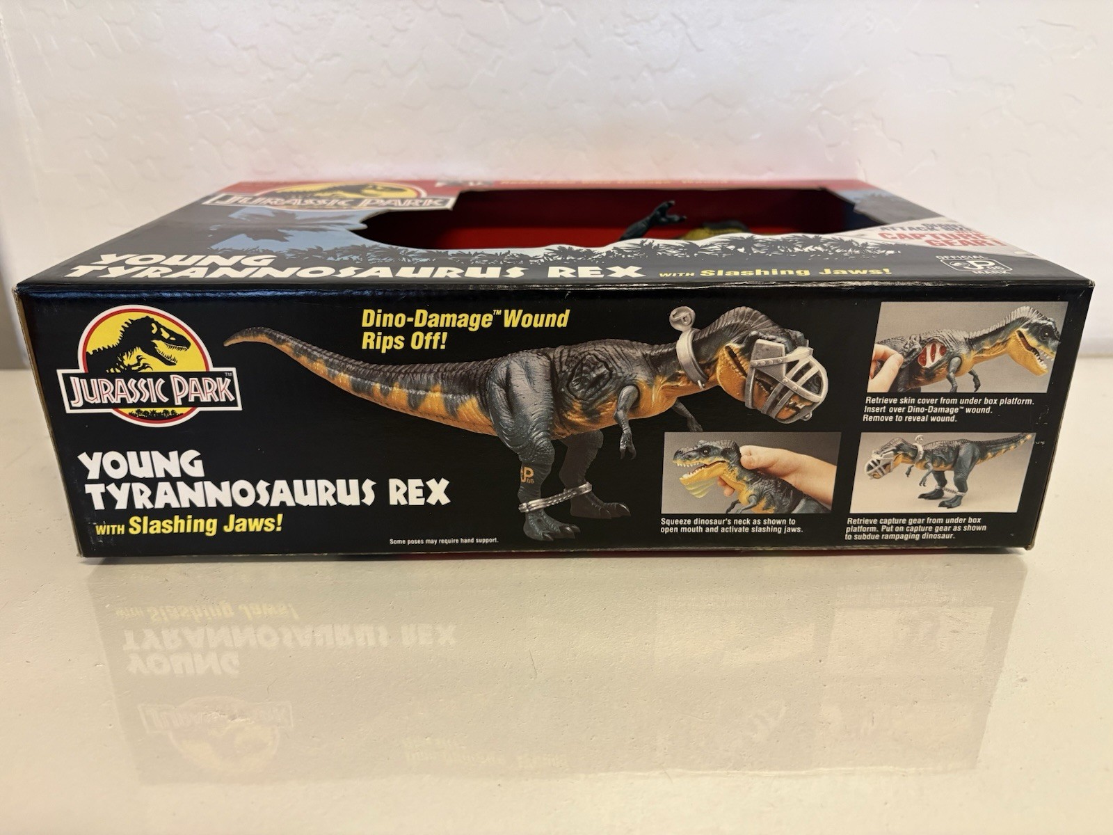 1993 Jurassic Park Young T-Rex – NIB, SEALED, ULTRA RARE GREEN VERSION!