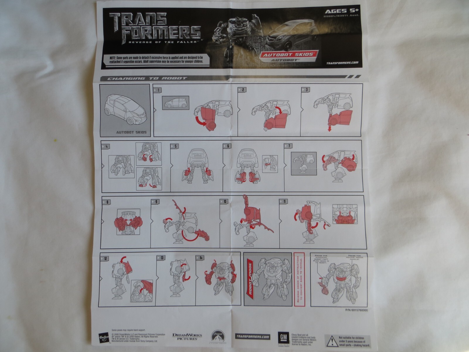 Autobot Skids TransFormers Chevy Beat Concept Revenge of the Fallen Green