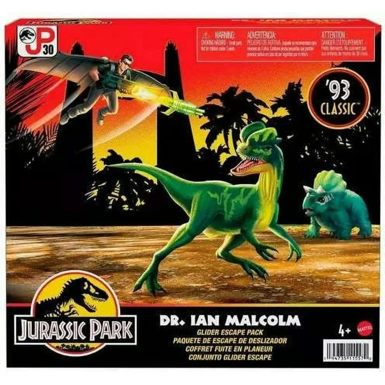 Jurassic Park Dr. Ian Malcolm Glider Escape Pack – ’93 Classic Collection