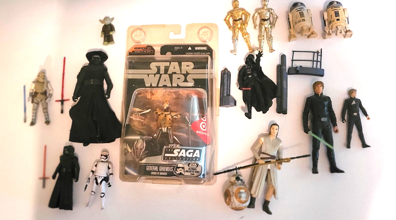 Star Wars action figure lot Darth Vader Luke Skywalker Kylo Ren General Grievous