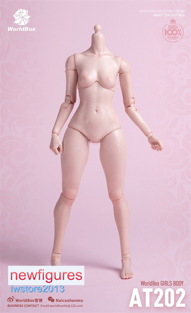 US Worldbox 1:6 AT202 Pale Skin Plump Hip 12 inch Female Action Figure Body Toys