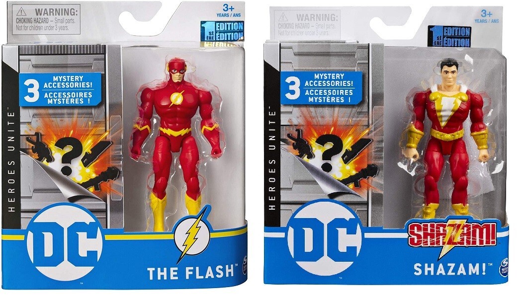 DC Comics Flash and Shazam 4″ in Action figure Combo 1st Edition