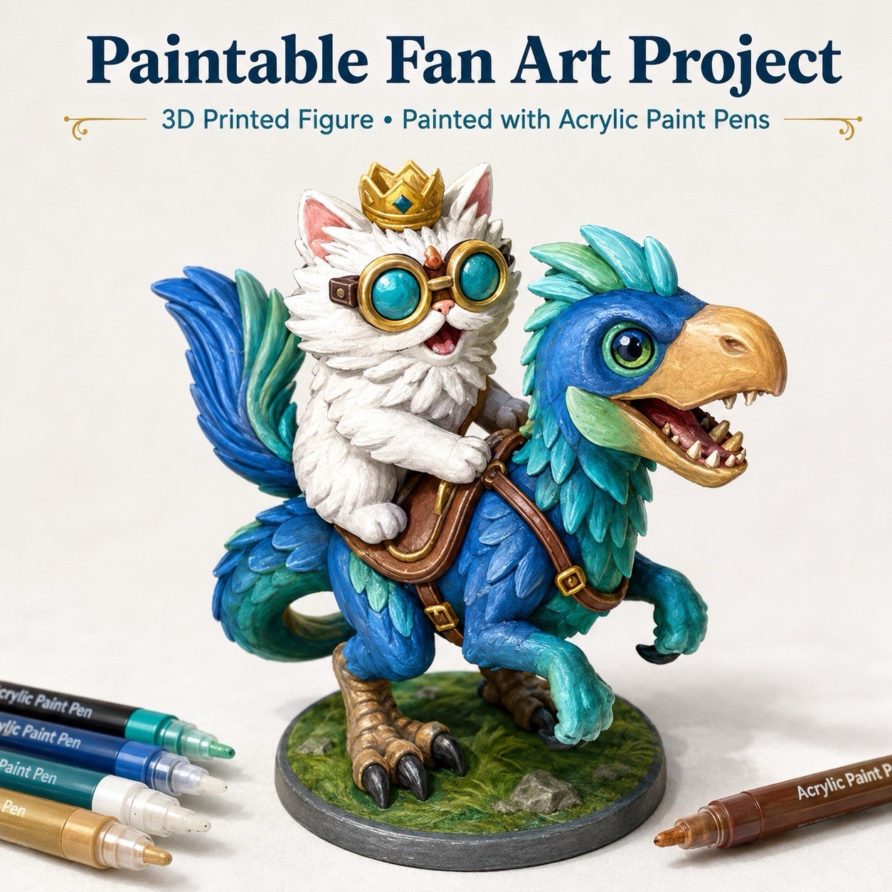 Dungeon Crawler Carl (DCC) Princess Donut & Mongo – 3D Printed Figure, Paintable