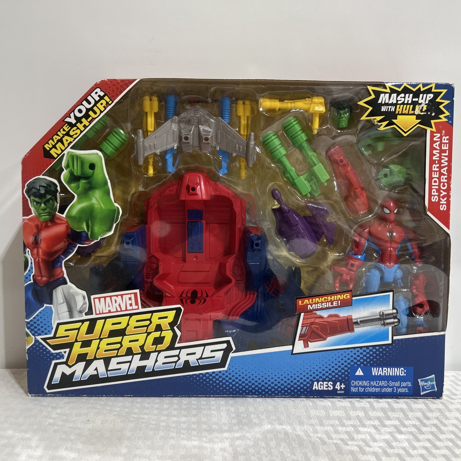 Super Hero Mashers Spider-Man Skycrawler Hasbro Marvel Comics Avengers Hulk NEW