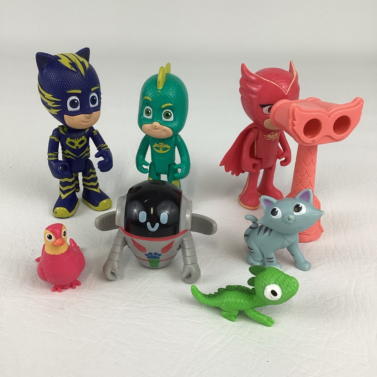PJ Masks PVC Figures Pets 8pc Lot Owlette Catboy Gekko Bird Robot Lionel Meow