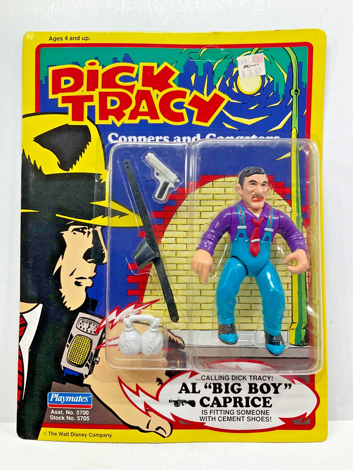 1990 PLAYMATES DICK TRACY AL “BIG BOY” CAPRICE FIGURE 5″ IN PACKAGE