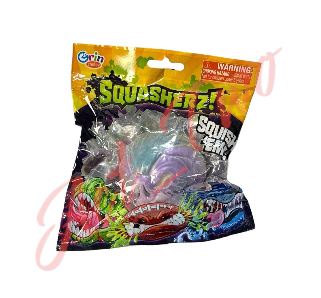 Grin Studios Squasherz Squish Uncommon Snake Animal Ball Squishy Toy NEW Sealed