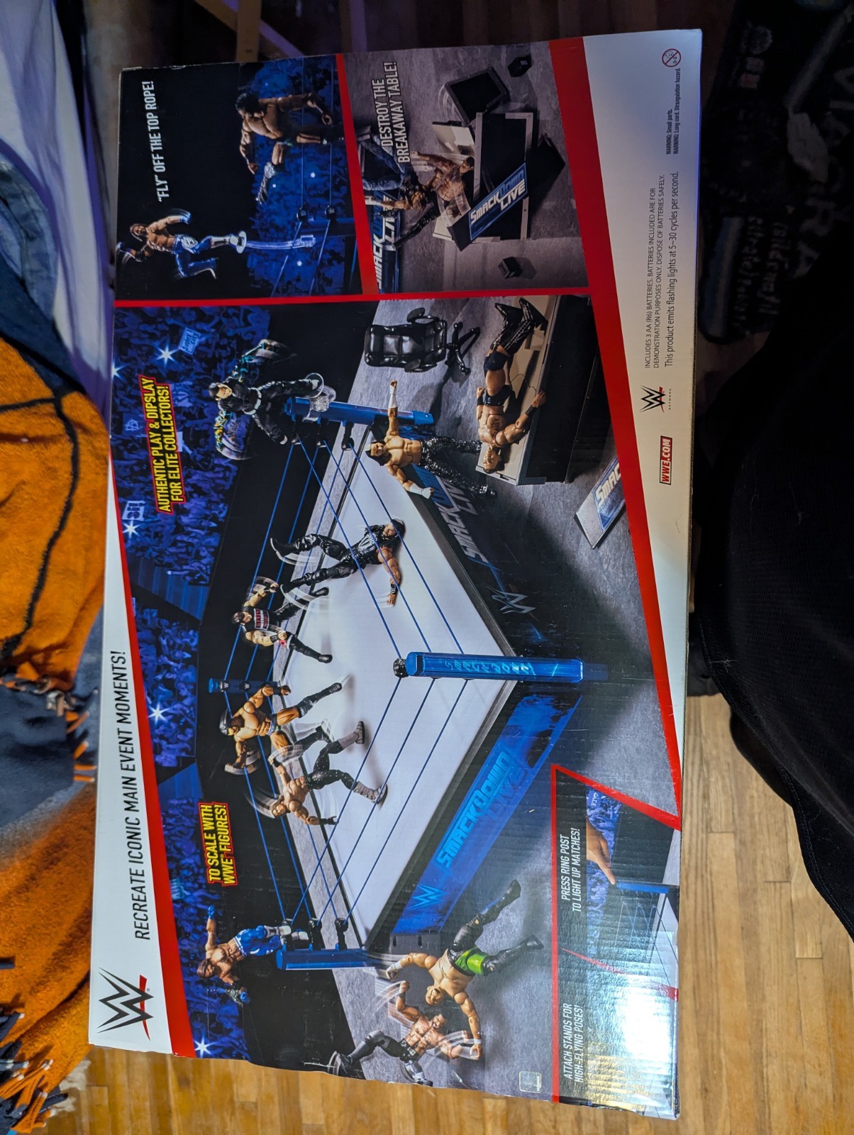 WWE Smackdown Live Elite Scale Wrestling Ring, Exclusive JinderMahal, LED Lights