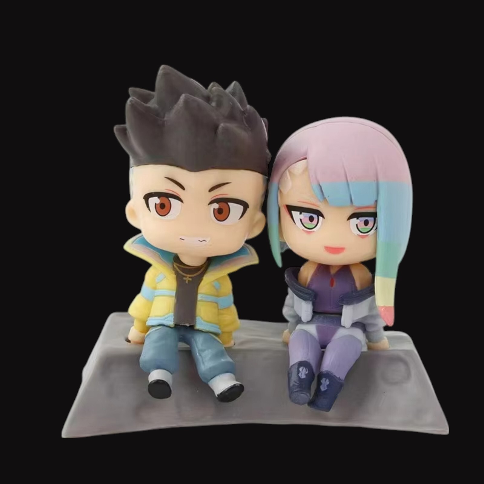 Cyberpunk Lucy & David Action Figures Set – 2pcs 7.5cm Model Toys Gift