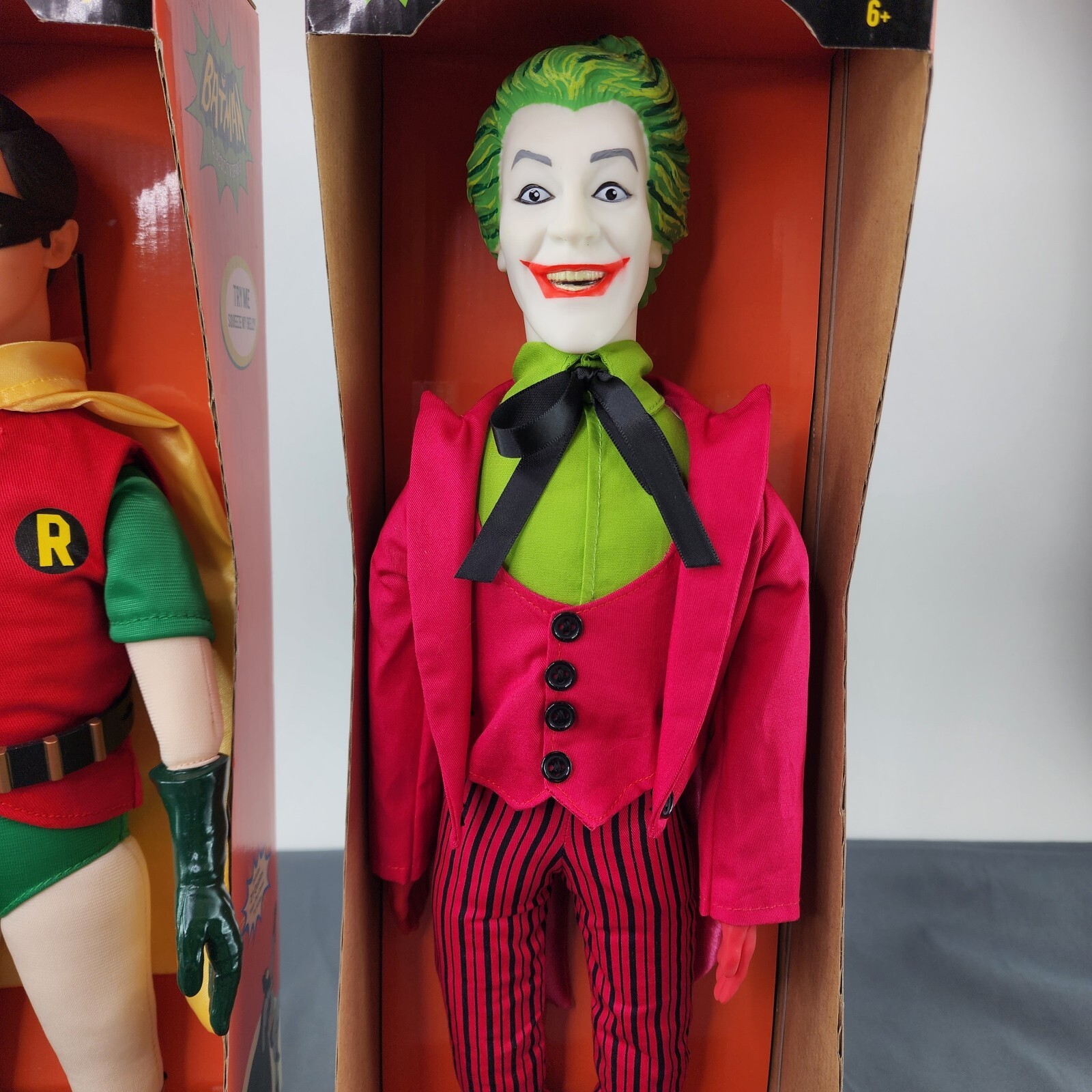Batman 1966 Classic TV Series THE JOKER & ROBIN 17″ Talking Figure Set DC NEW