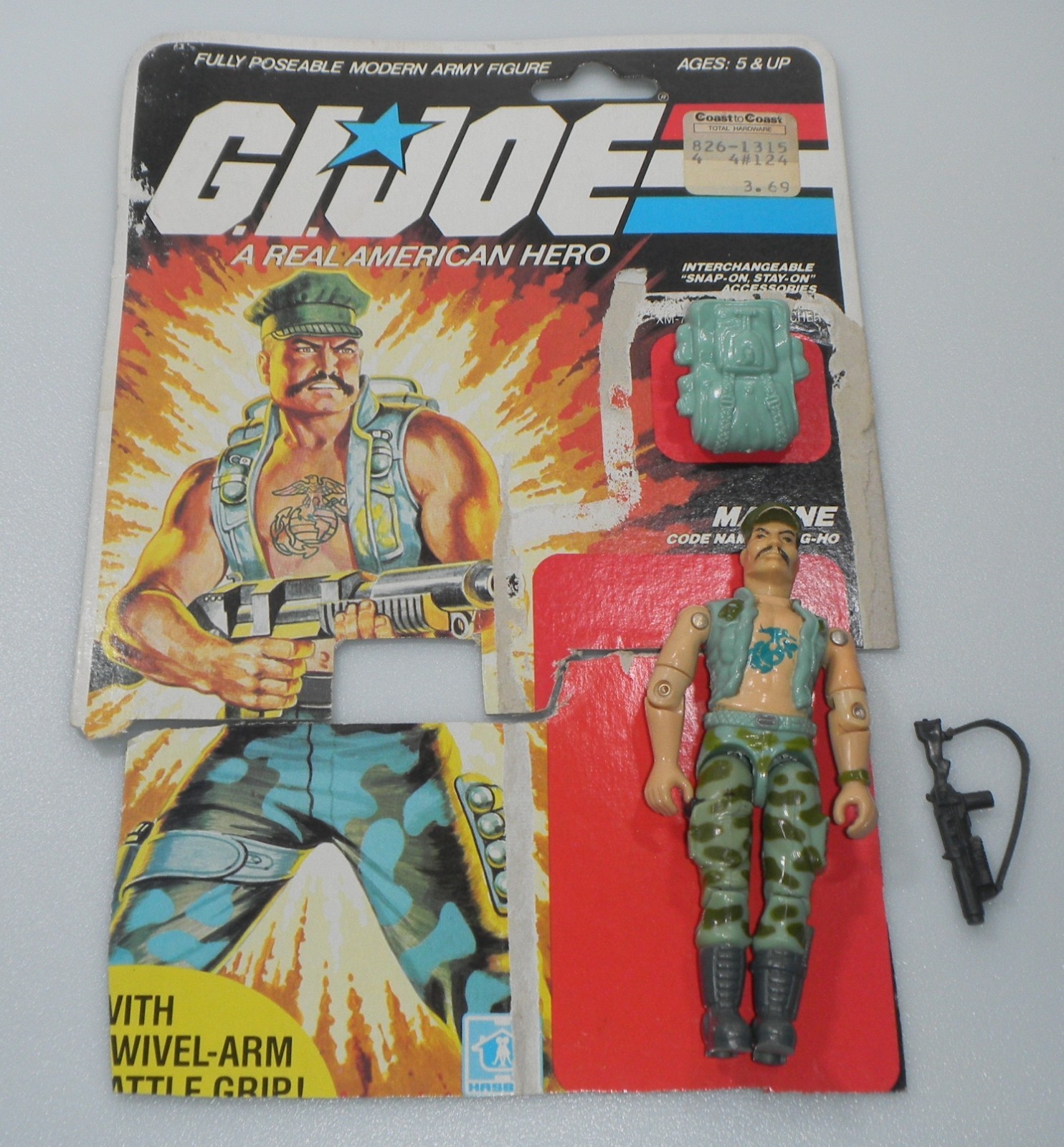 Vintage 1983 Gung Ho USMC G.I. GI Joe v1 100% Complete Figure 3.75 ARAH Lot 80s