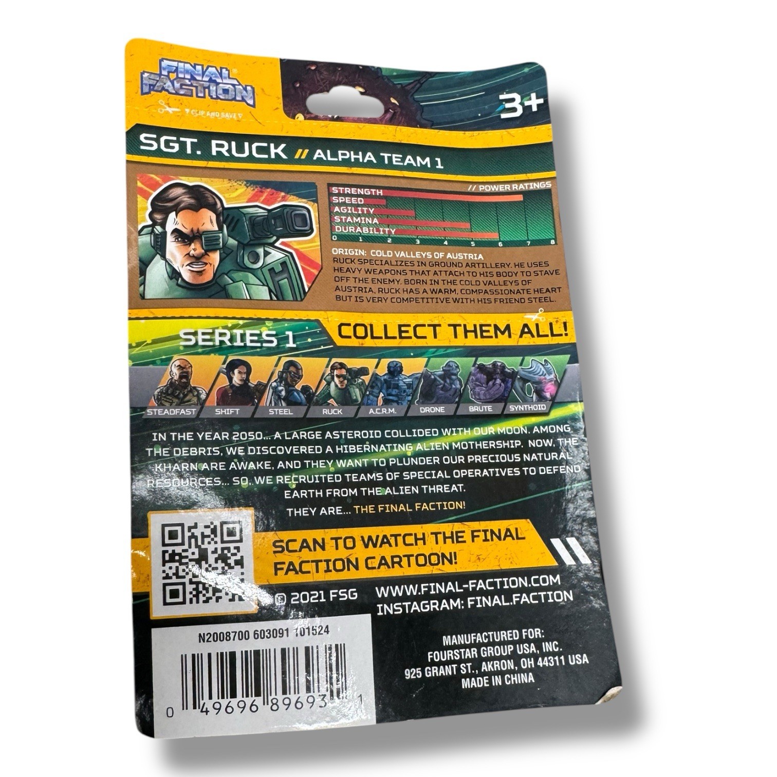NEW! Final Faction Alpha Team 1 Sergeant Ruck 3-3/4″ Action Figure
