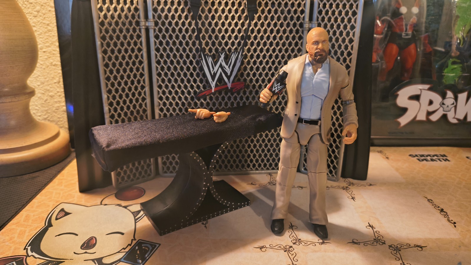 WWE Elite Collection Triple H Corporate Suit Action Figure Loose Set with Desk
