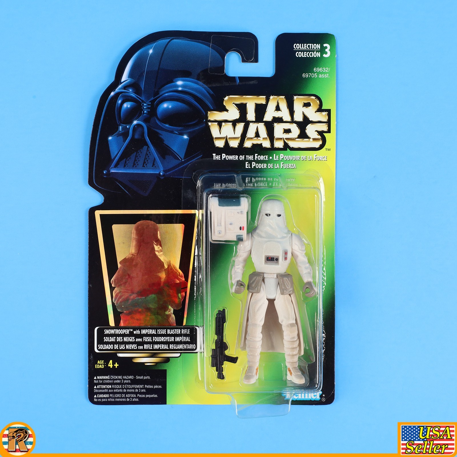 Star Wars – Snowtrooper (Canada Tri Lingual) – POTF Green – MOC – [F-PTFG-14]