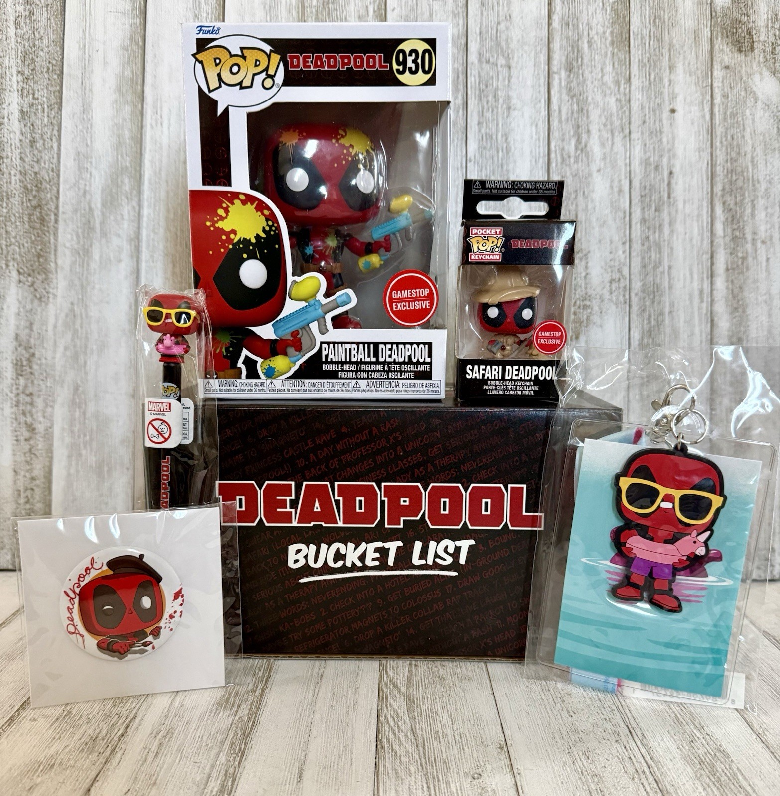 Funko Pop! Paintball Deadpool #930 Bucket List Mystery Box GameStop Exclusive