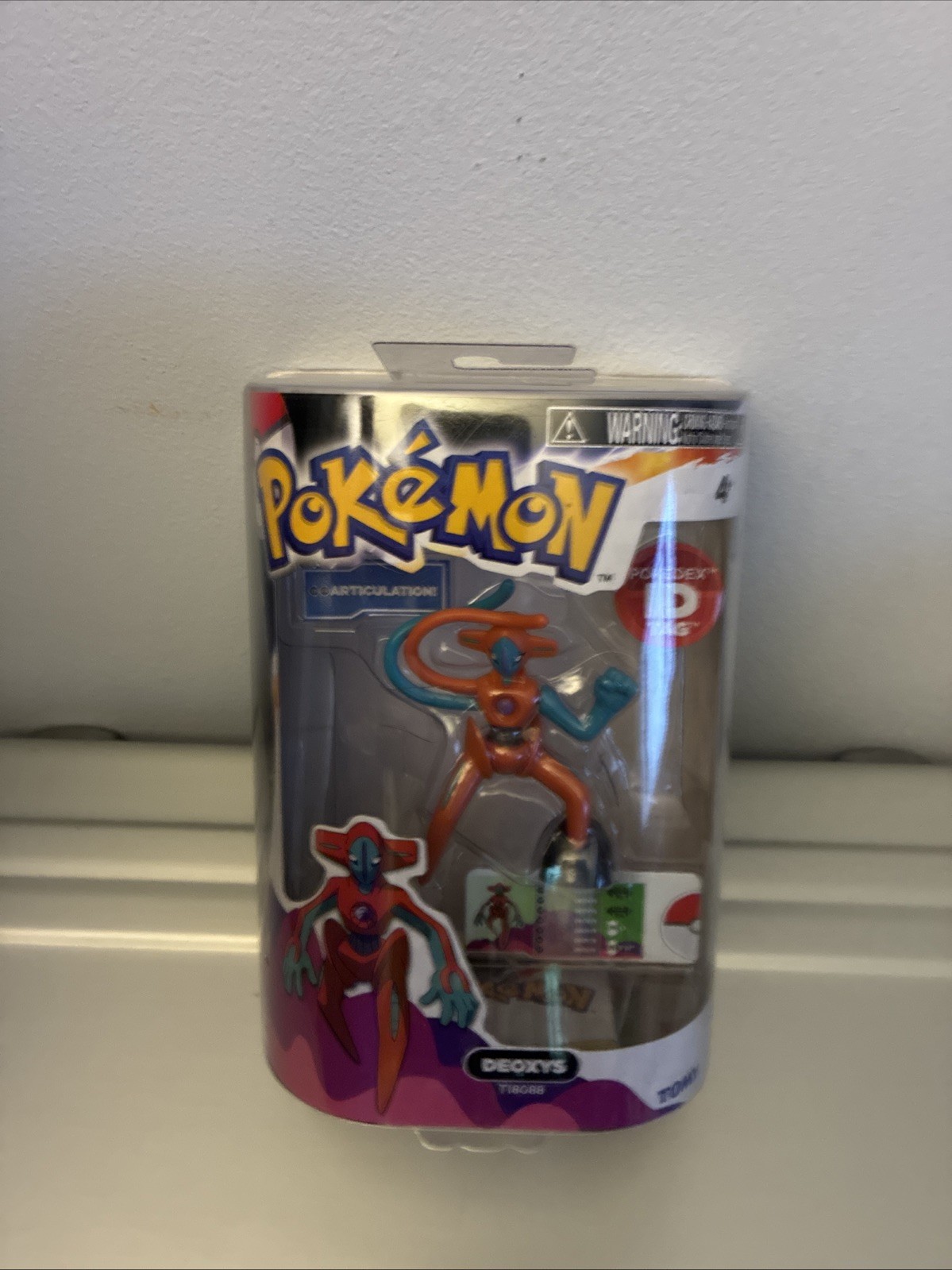2013 Pokemon Deoxys figure & Pokedex ID Tag – TOMY Brand New NIB