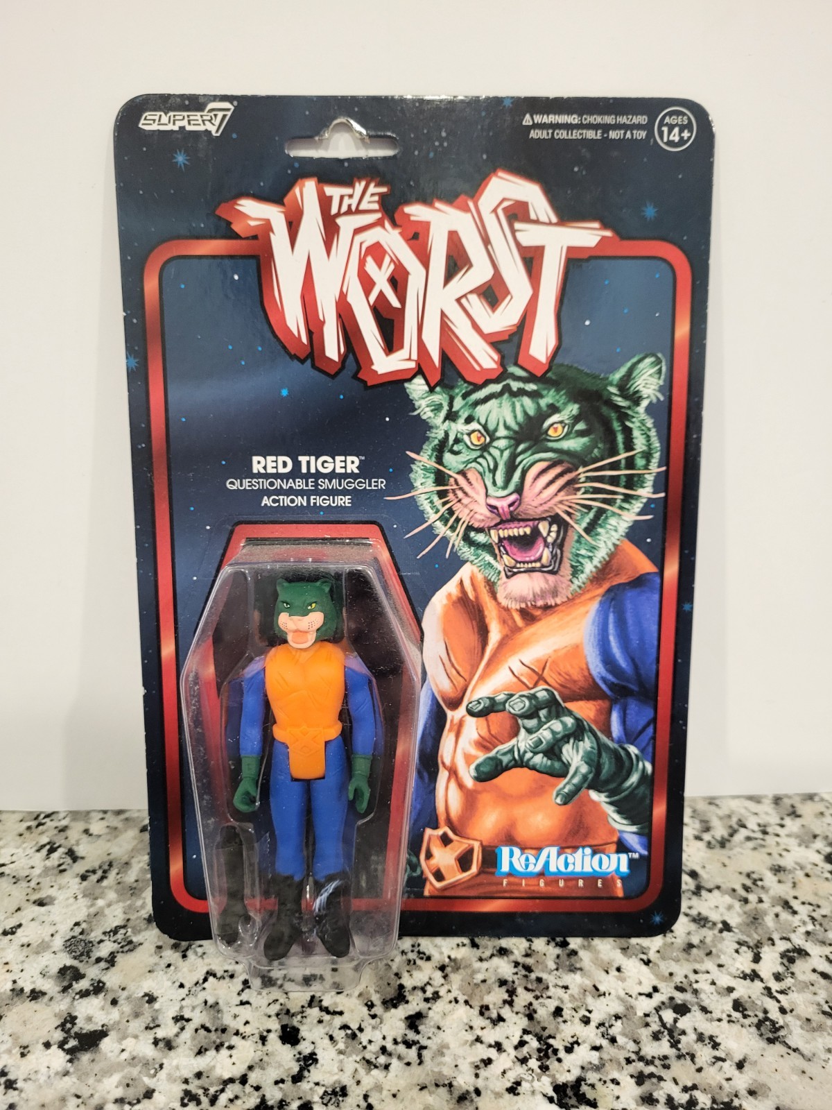 Red Tiger BLUE Orange Smuggler THE WORST 3.75″ SUPER 7 ReAction 2024 NEW