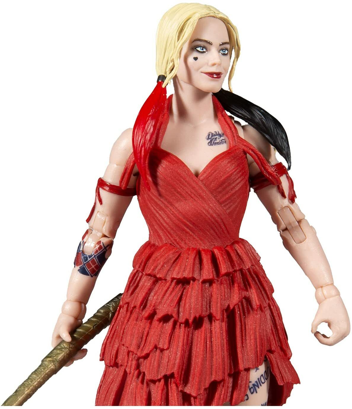 DC Multiverse The Suicide Squad – Harley Quinn (Build-A-King Shark) 7-Inch Actio