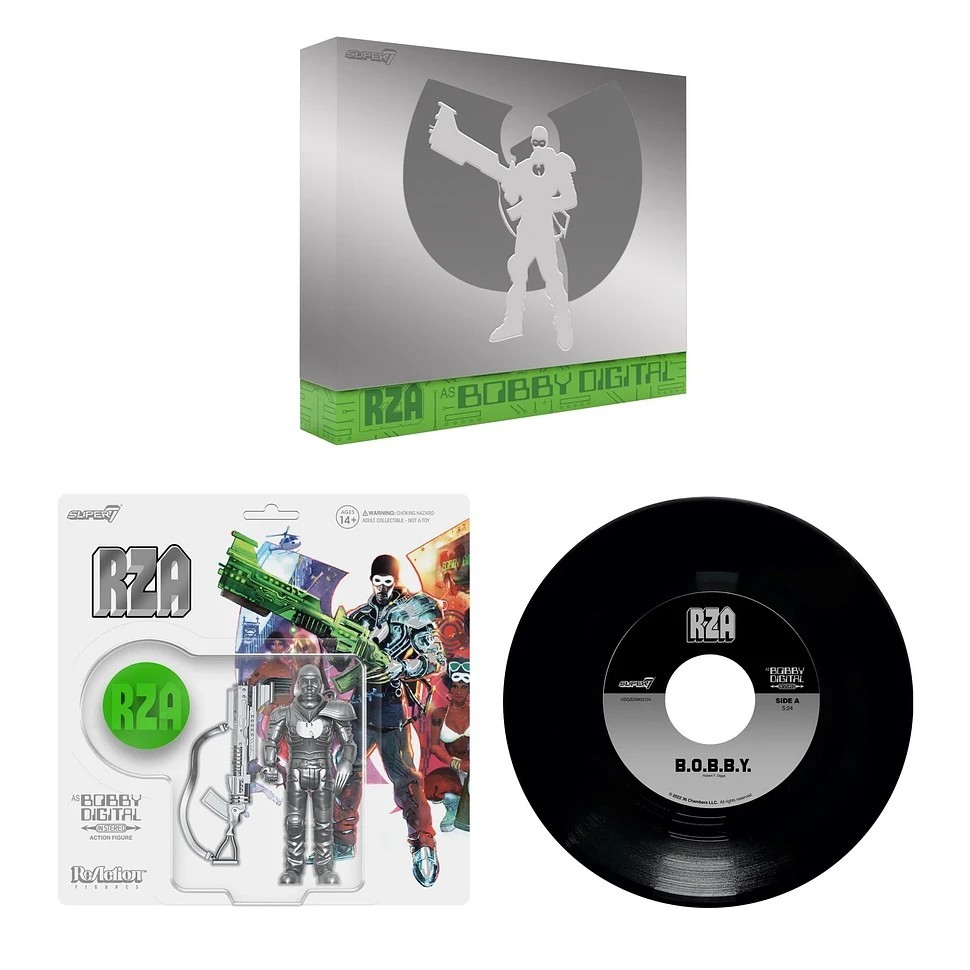 RZA Super 7 Bobby Digital Reaction Figure box set 7 “+ Figure +45 Adaptor