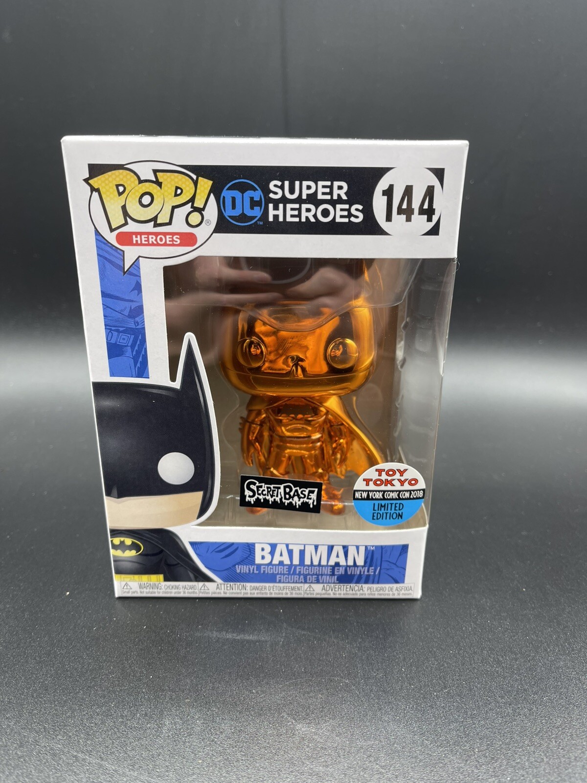 Funko Pop Orange Chrome Batman Exclusive Secret Base Sticker – Japan Exclusive