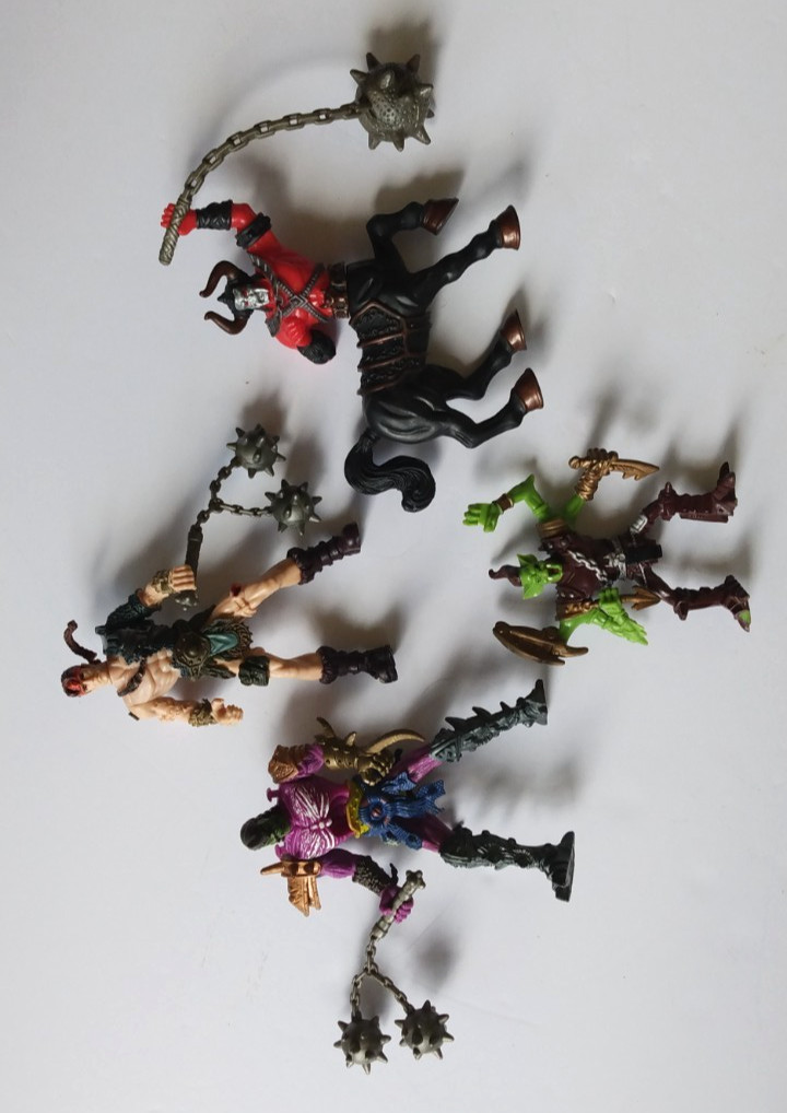 4 Vntg. Chap Mei Wizard’s Magic Demon Galapagos/thor/ogre/Beast raider figures
