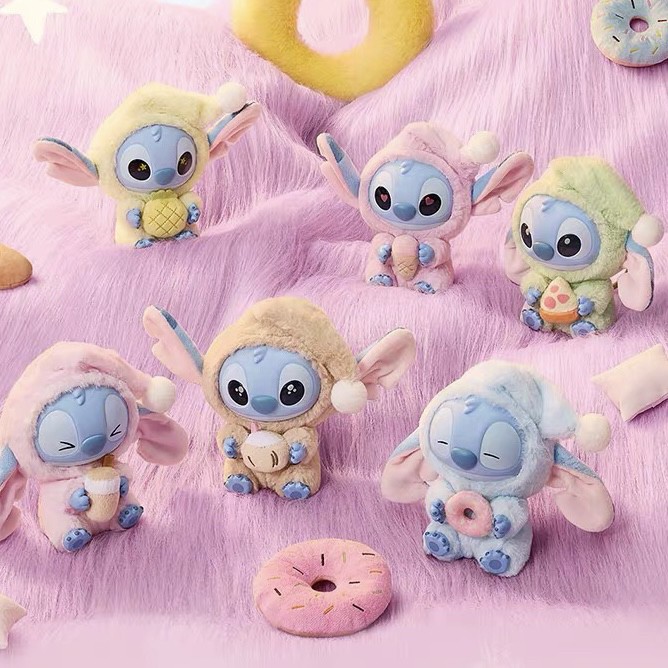 [Full Set of 6] MINISO Stitch Eat Something Before Sleep Blind Box Plush Sealed
