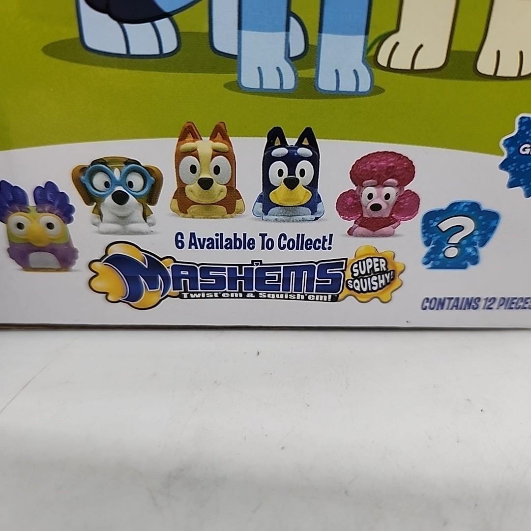 Bluey Mashems Series 3 Squishy Mash’ems GLITTER Brown CHILLI HEELER New ?