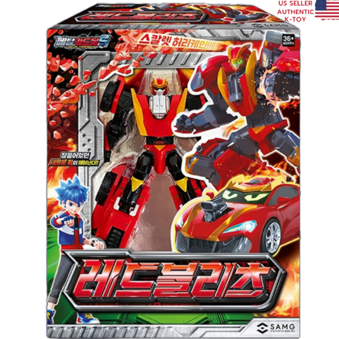 Metal Cardbot S Season2 REDBLITZ Transformer Robot Muscle Car Figure Toy 2024
