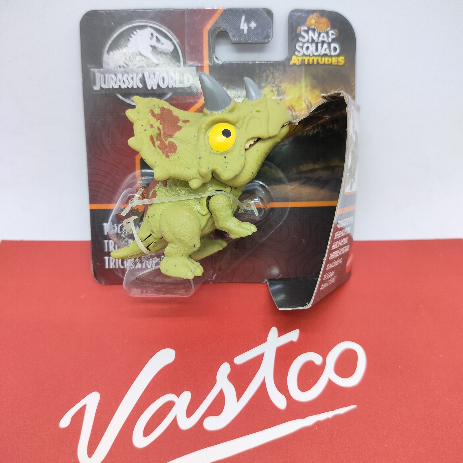 Mattel Snap Squad Attitudes Jurassic World Triceratops 2.4 in Figure GXW74