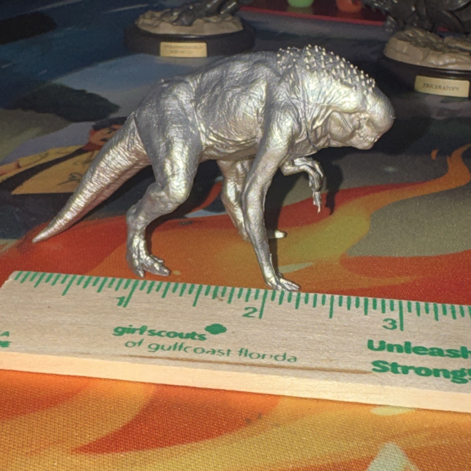 Jurassic World Rebirth Captivz Distortus D-REX RARE Chase Metallic Silver NoCard
